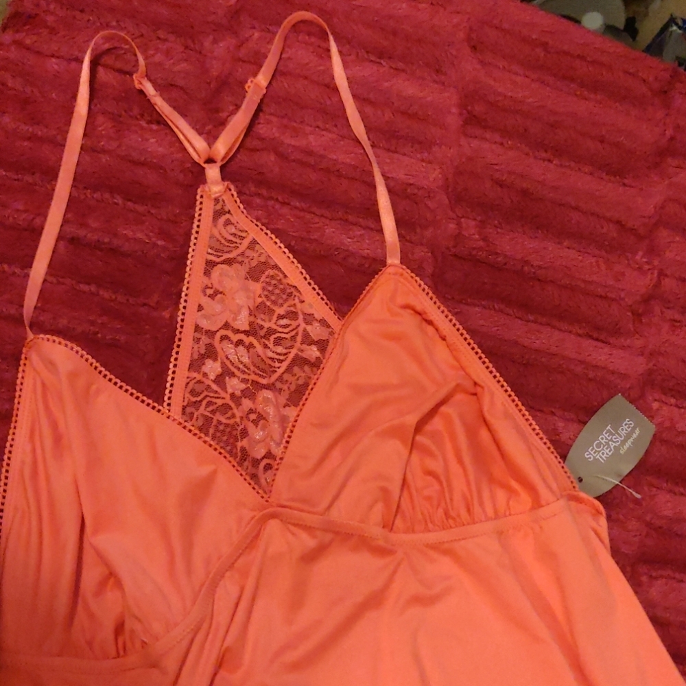Coral pink nightgown